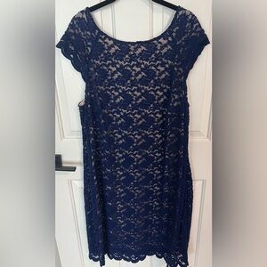 Deep Blue Lace Dress